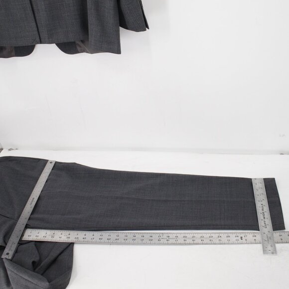 Lauren Ralph Lauren Suit Mens 46L 42x32 Wool Blend Natural Stretch sharkskin - Picture 9 of 16